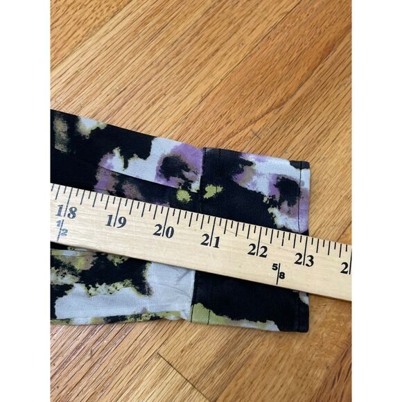 Banana Republic Watercolor 100% Silk Women's XS Black Shirt Button-Up Work - Picture 11 of 11